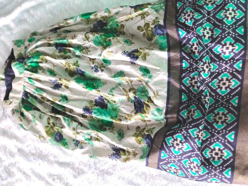 Floral Print Ethnic Skirt