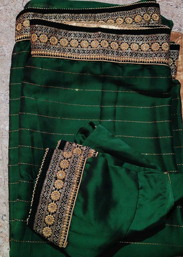 Heavy Green Saree