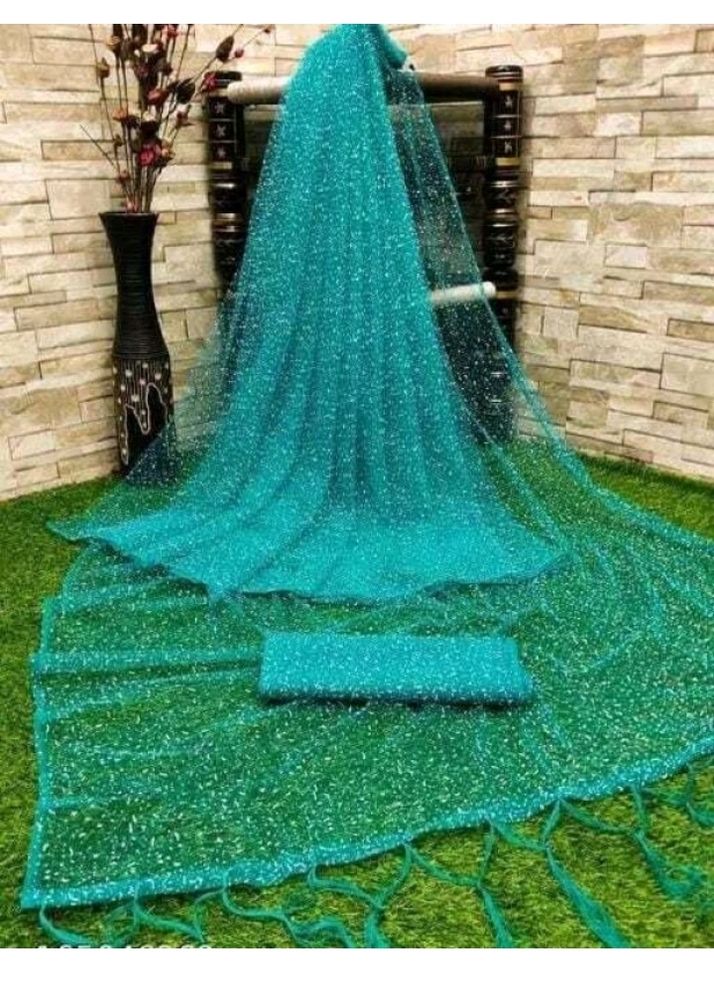 Self Design Bollywood Net Saree