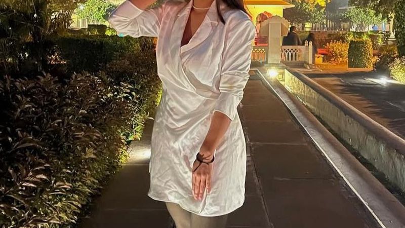 ZARA White Satin Blazer Dress – Size S