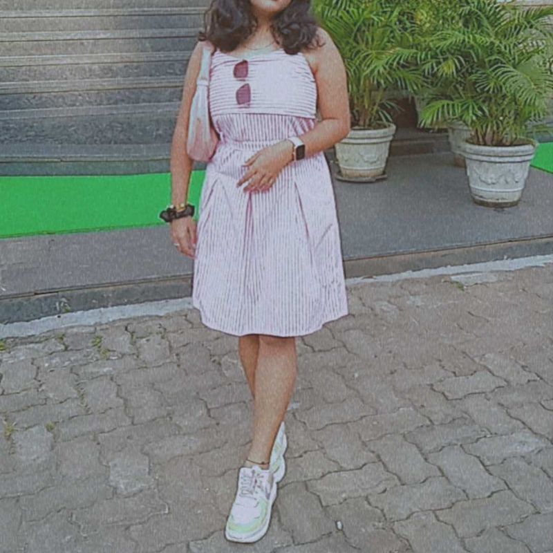 Pink Striped Sundress