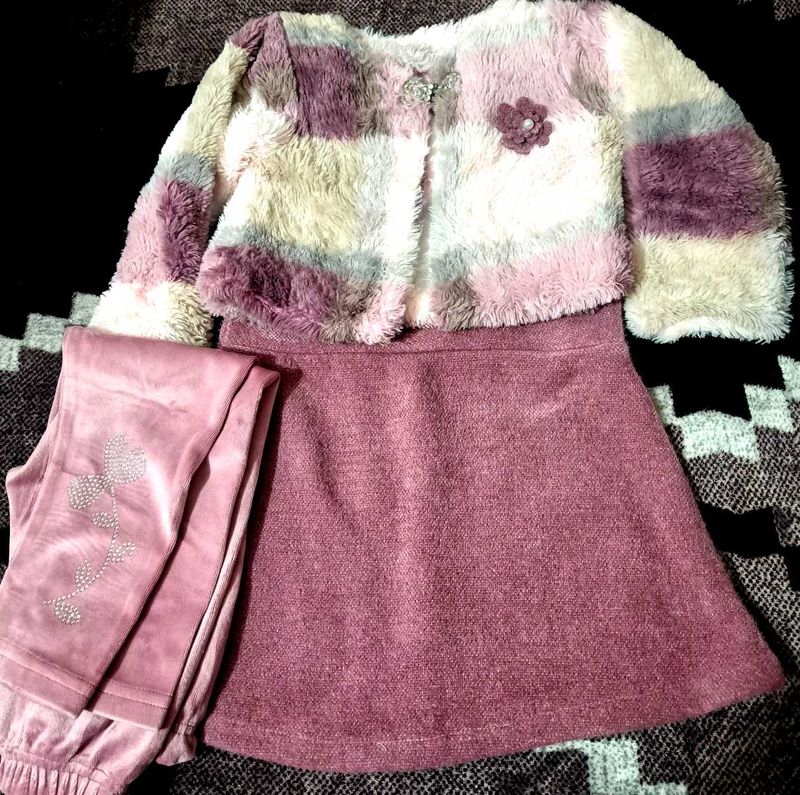 🩷 Winter Warm Dress For Baby Girl