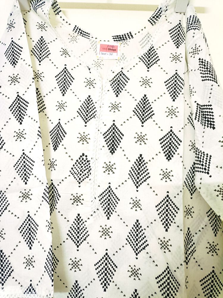 Pure Cotton Stitched Kurta