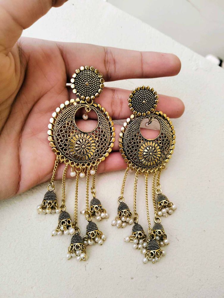 Boho Jhumka Earrings