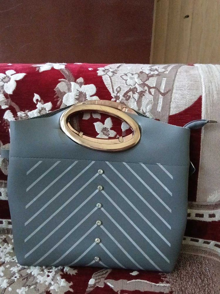 A Beautiful Grey Color Bag