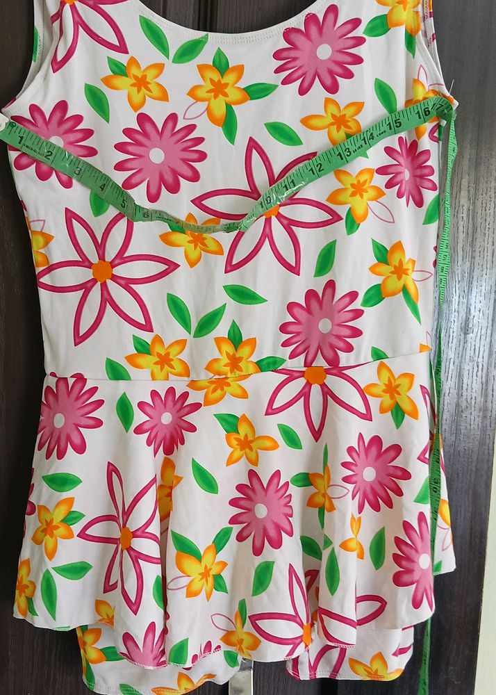 Floral Design Swimming Costume