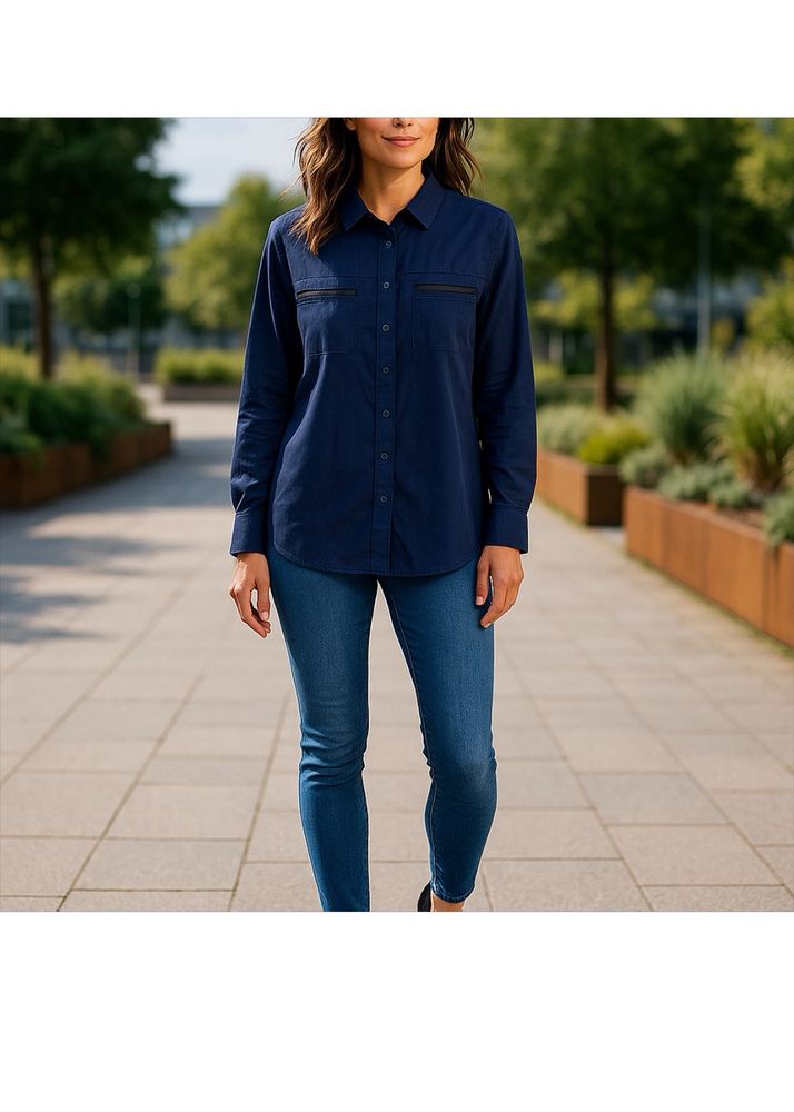 Two Tone color Button Down Shirt