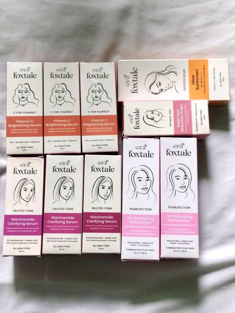 Foxtale Serum, moisturizer, Sunscreen combo