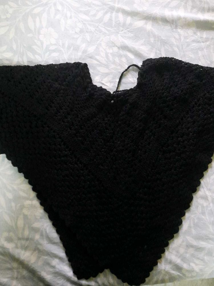 Stylish Black Crochet Top