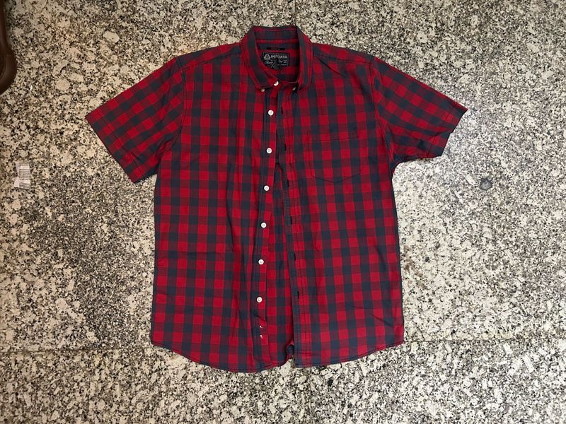 Red &amp; Gray Checkered Shirt