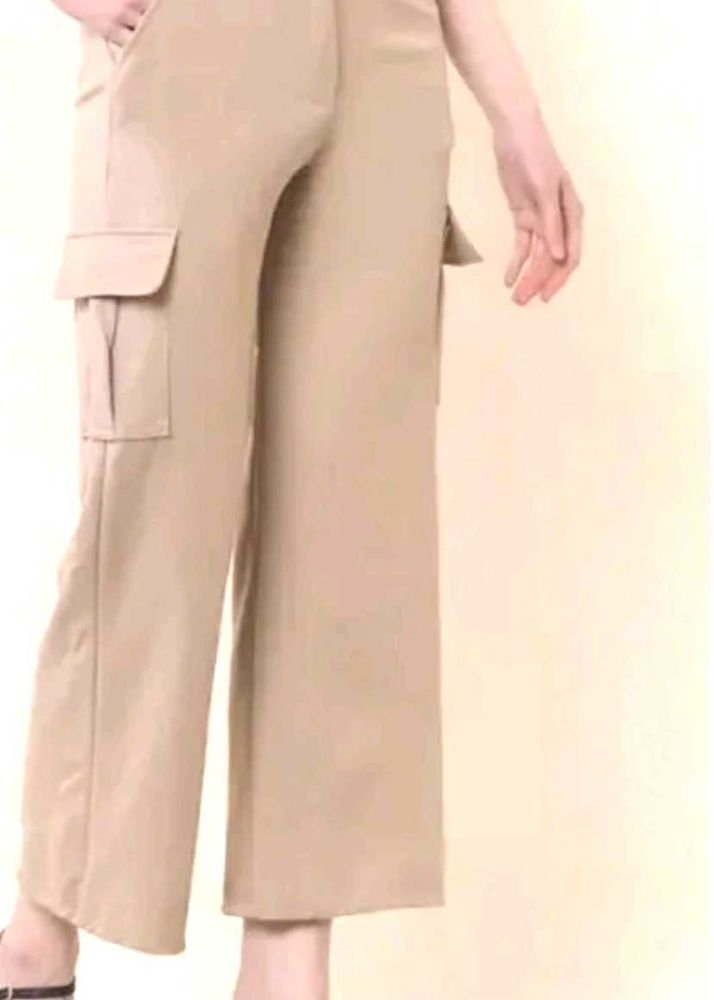 Beige Cargo Pants