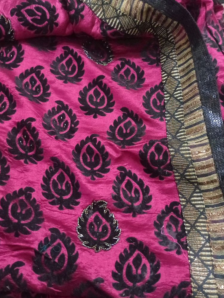 Party Wear English Wine Colour Saree