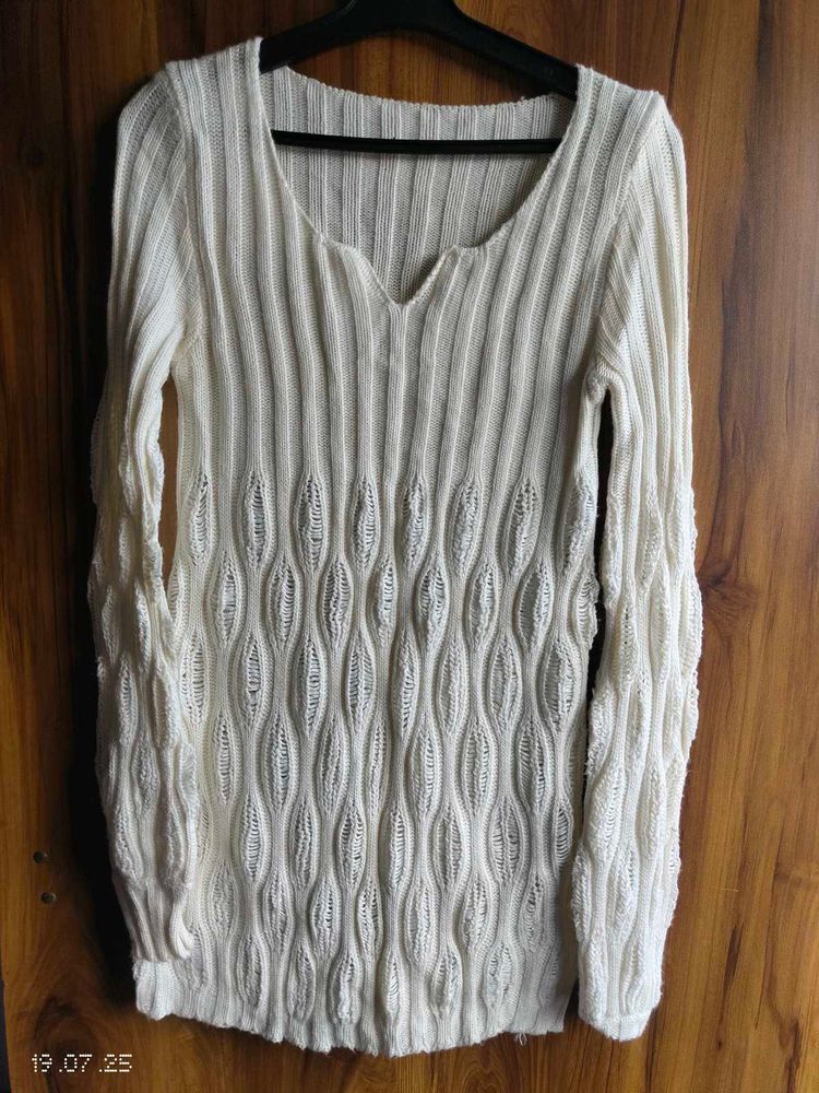 Elegant Knit Long Top/Dress