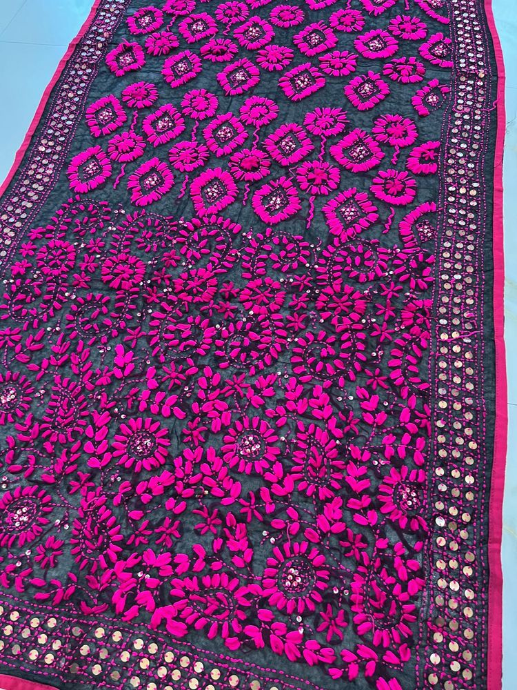Pure Georgette Hand Phulkari Dupptta