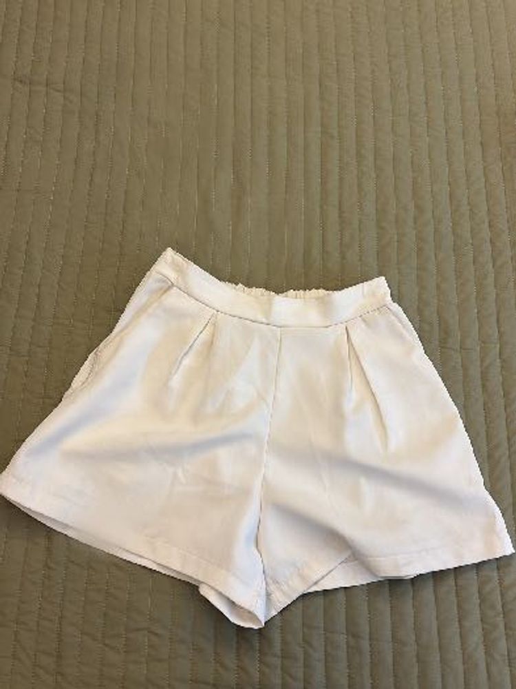 White Shorts and Blazer style crop top CO ORD SET