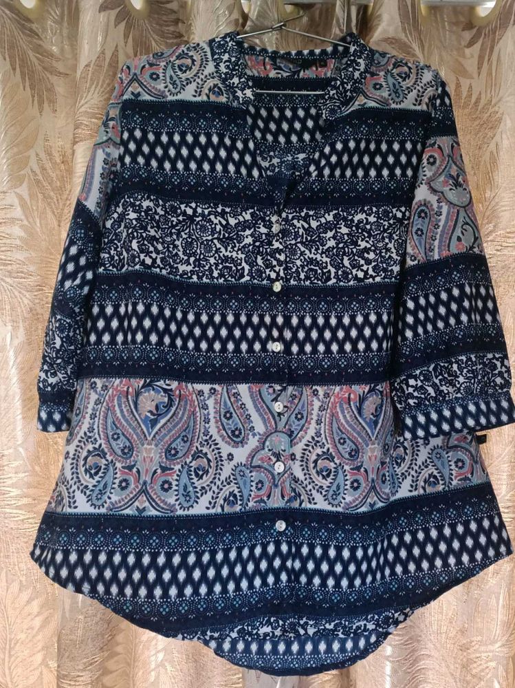 Boho Print Tunic Top