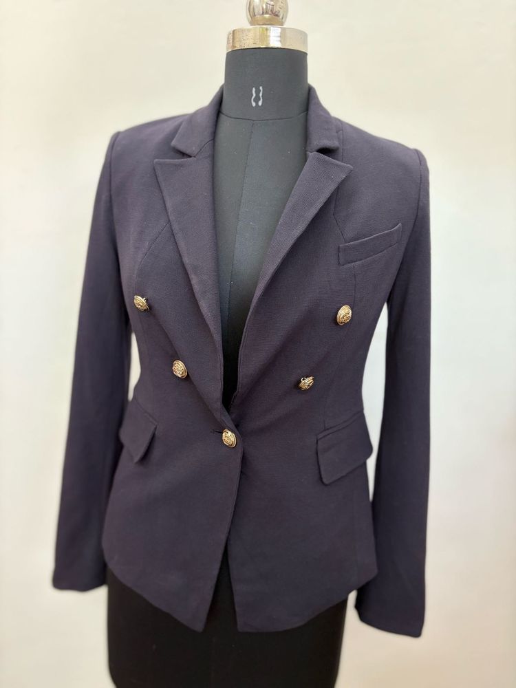 Navy Blazer with Gold Buttons
