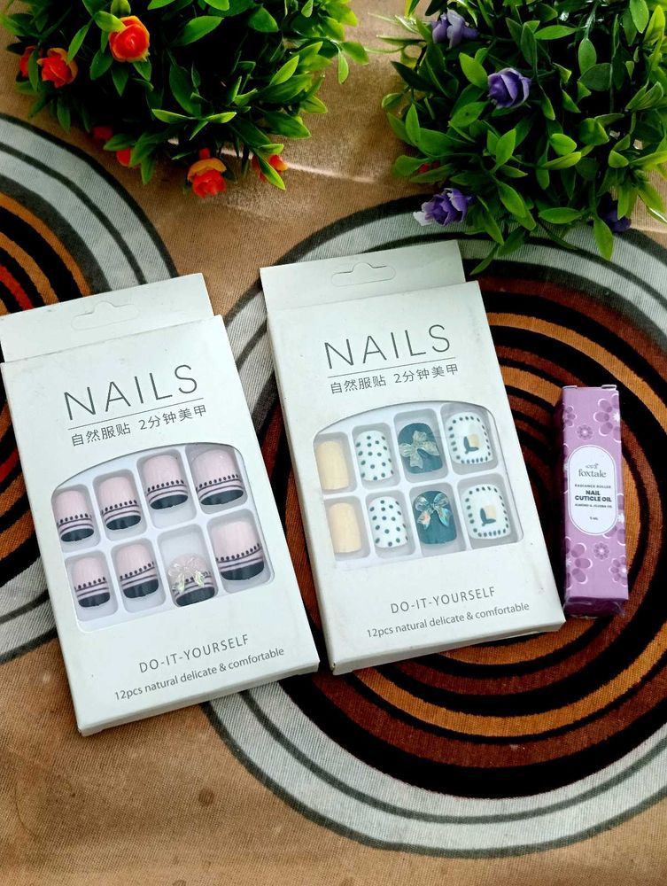 Foxtale Fixed Nail With Stickers &amp; Nai&#39;l Oil