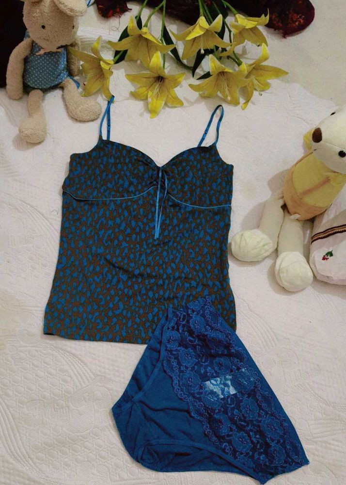Cute Blue Lingerie Set