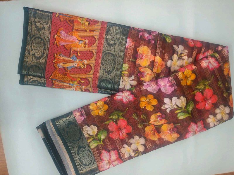 Floral Print Saree