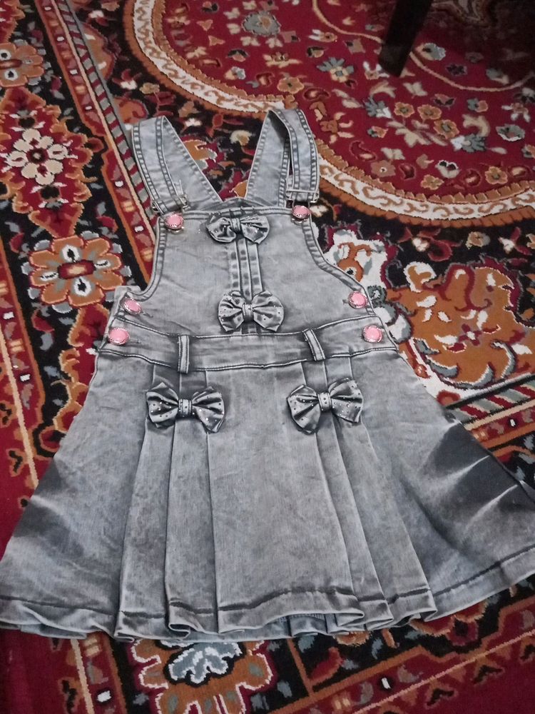 Denim Dungaree Skirt