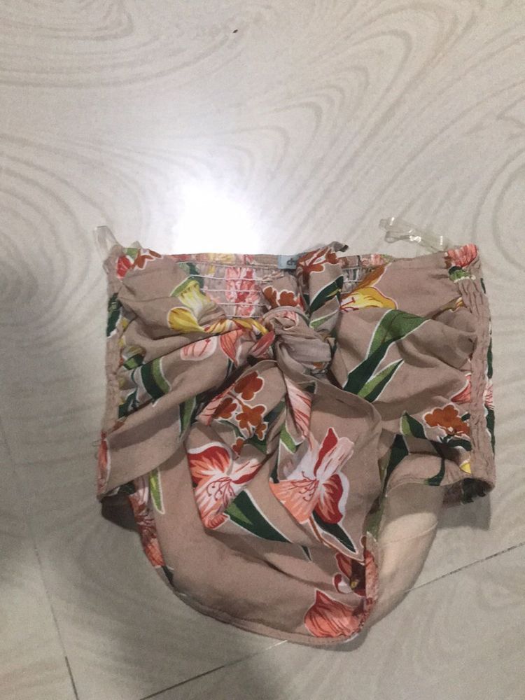 Floral Print Top Off Shoulders