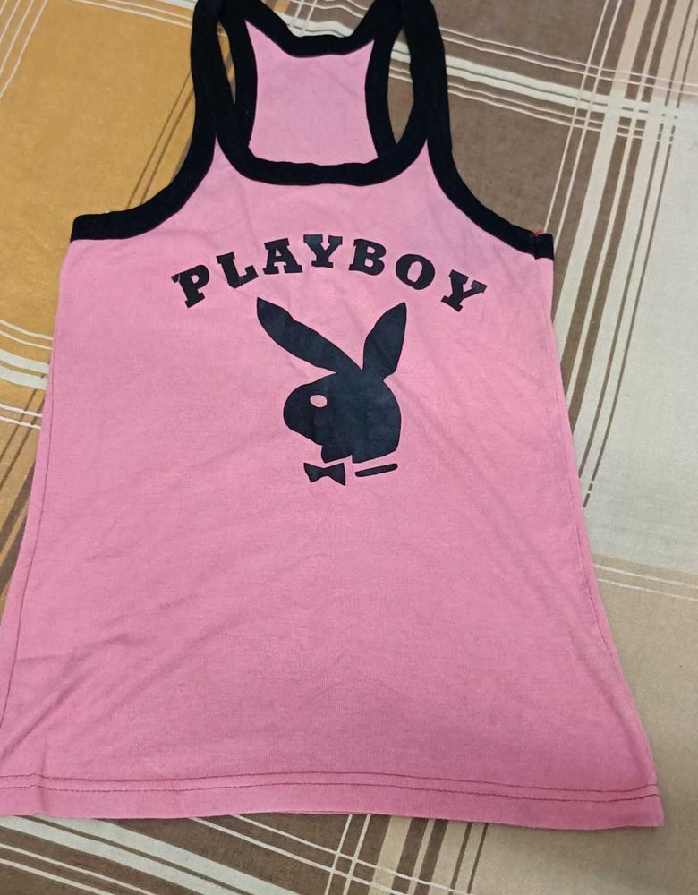 Pink Playboy Tank Top