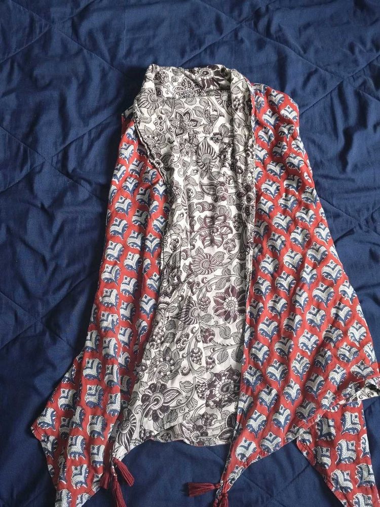 Boho Print Open Front Kimono