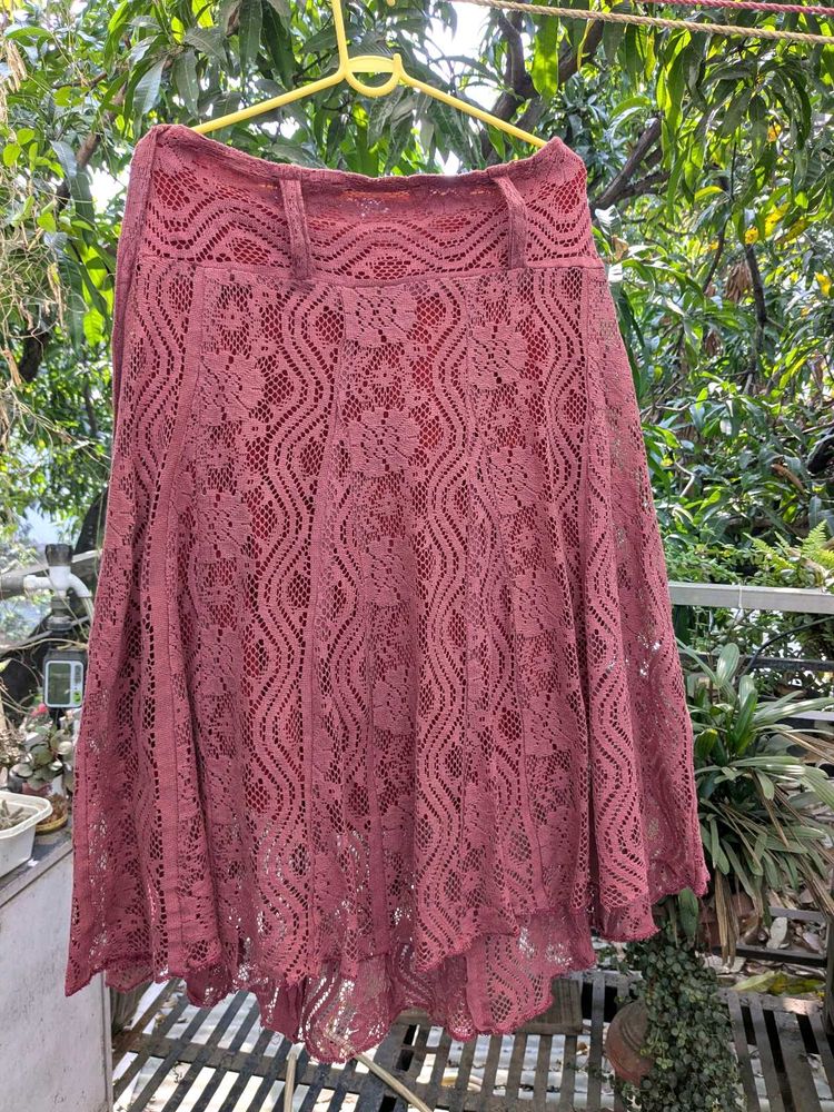Lace Midi Skirt