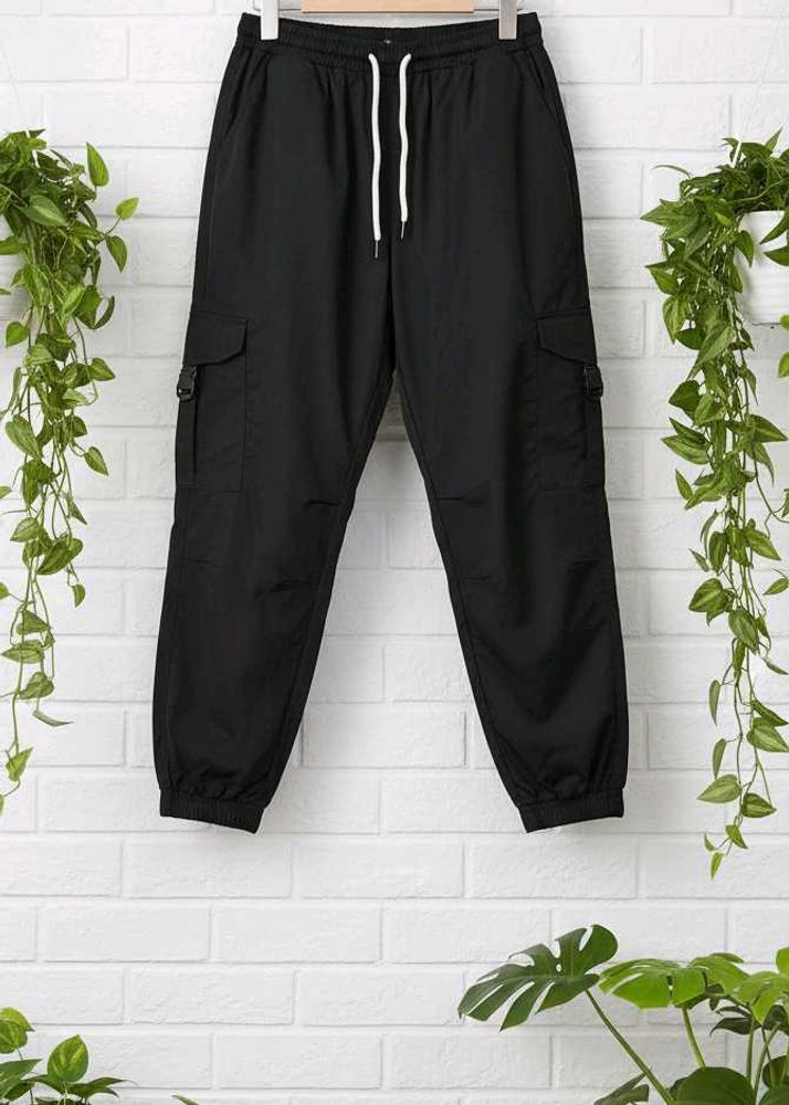 Black Cargo Joggers