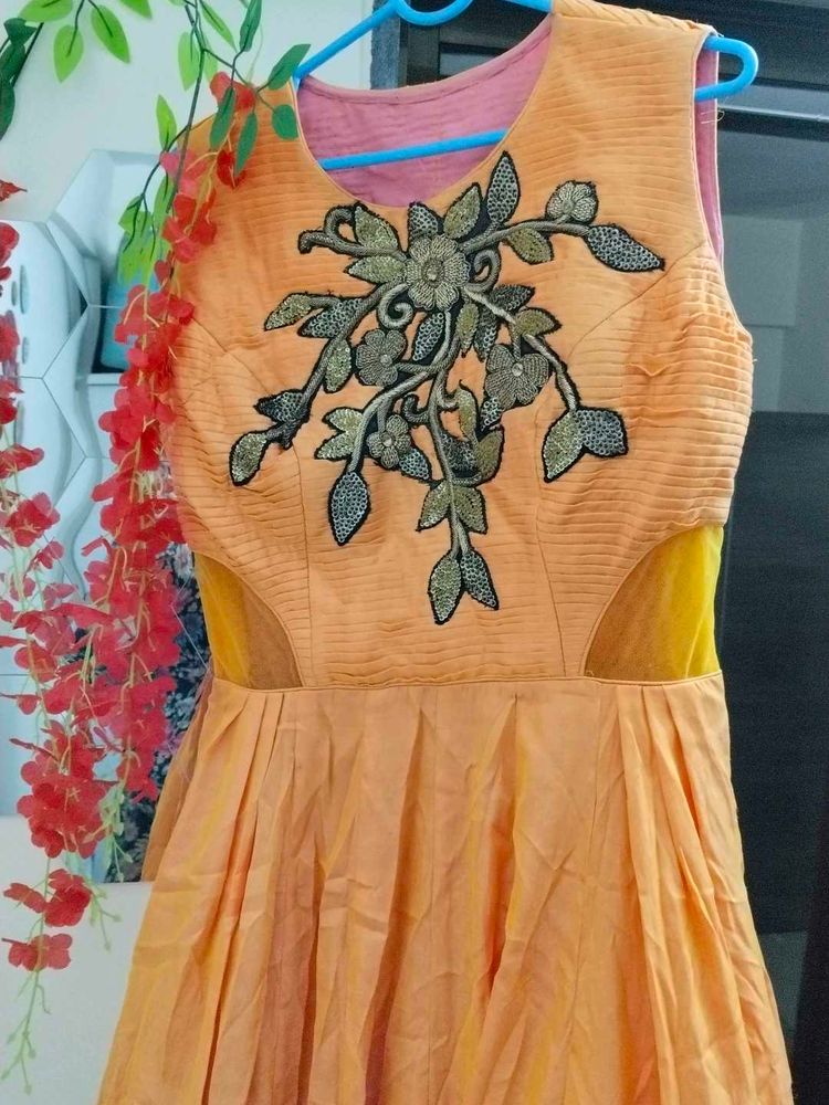 Embroidered Ethnic Gown For Party Wear 💃