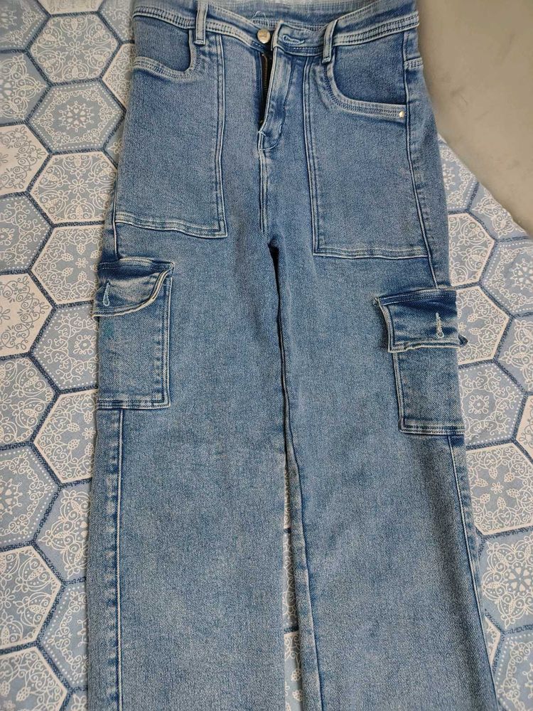 Blue Cargo Jeans