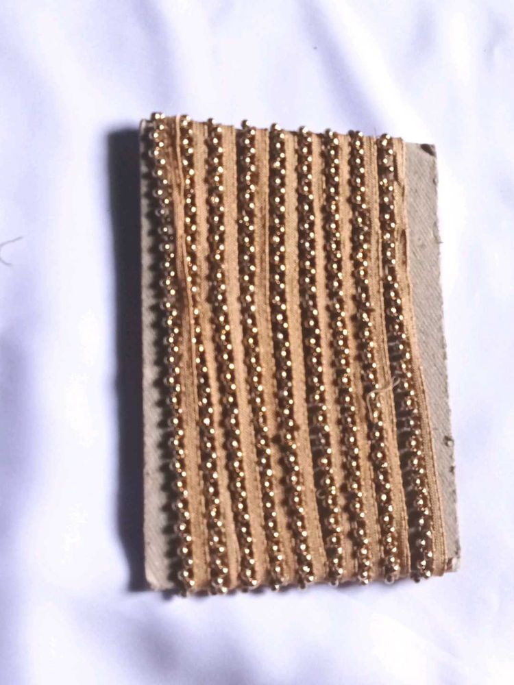 Golden Small Moti Lace