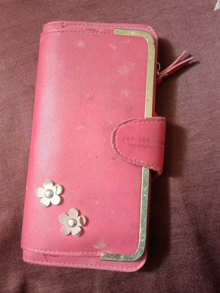 Red Floral Wallet