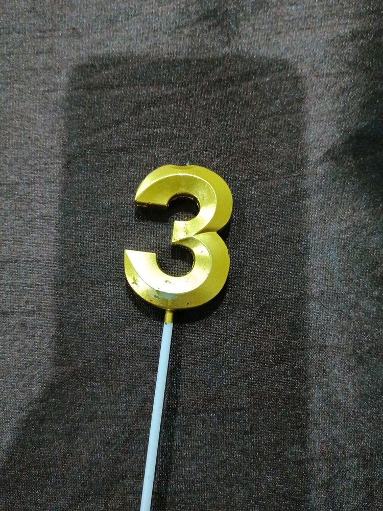 Happy Birthday 3 No Candle...Used Just Once