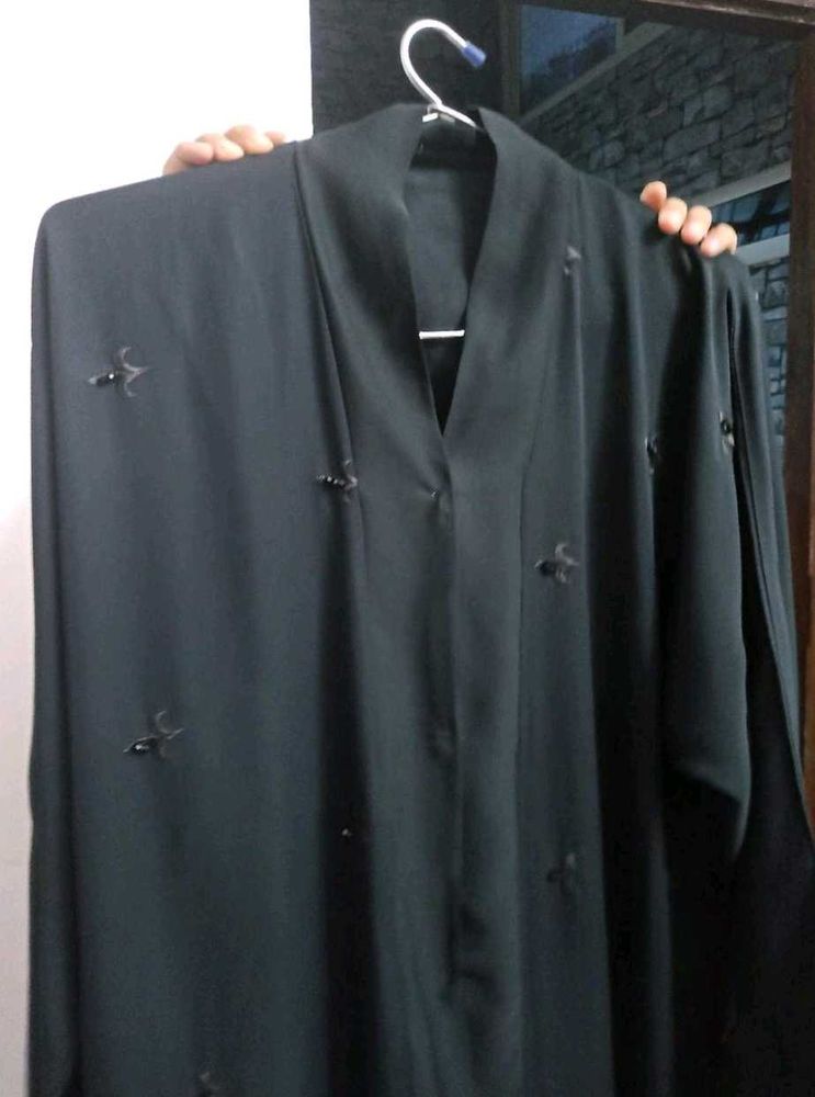 Elegant Black Abaya with Embroidery