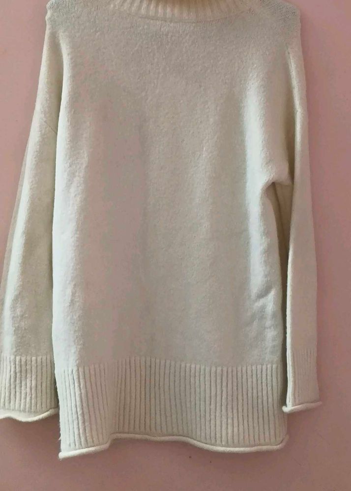 Cream Turtleneck Sweater