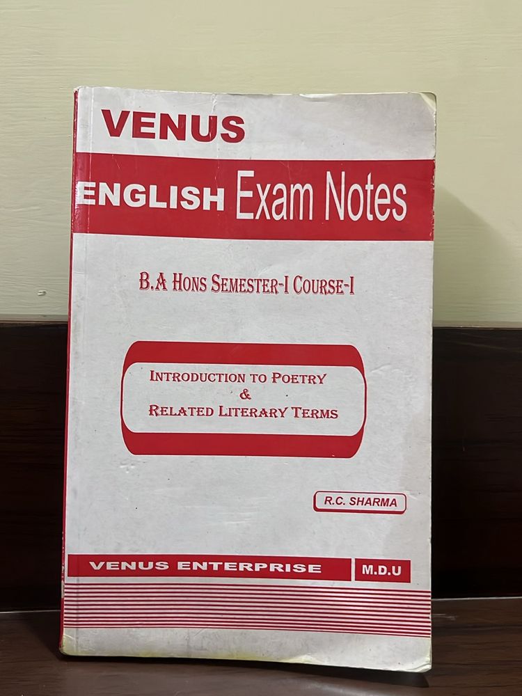 BA Course Students English Exm Note Book First Yr