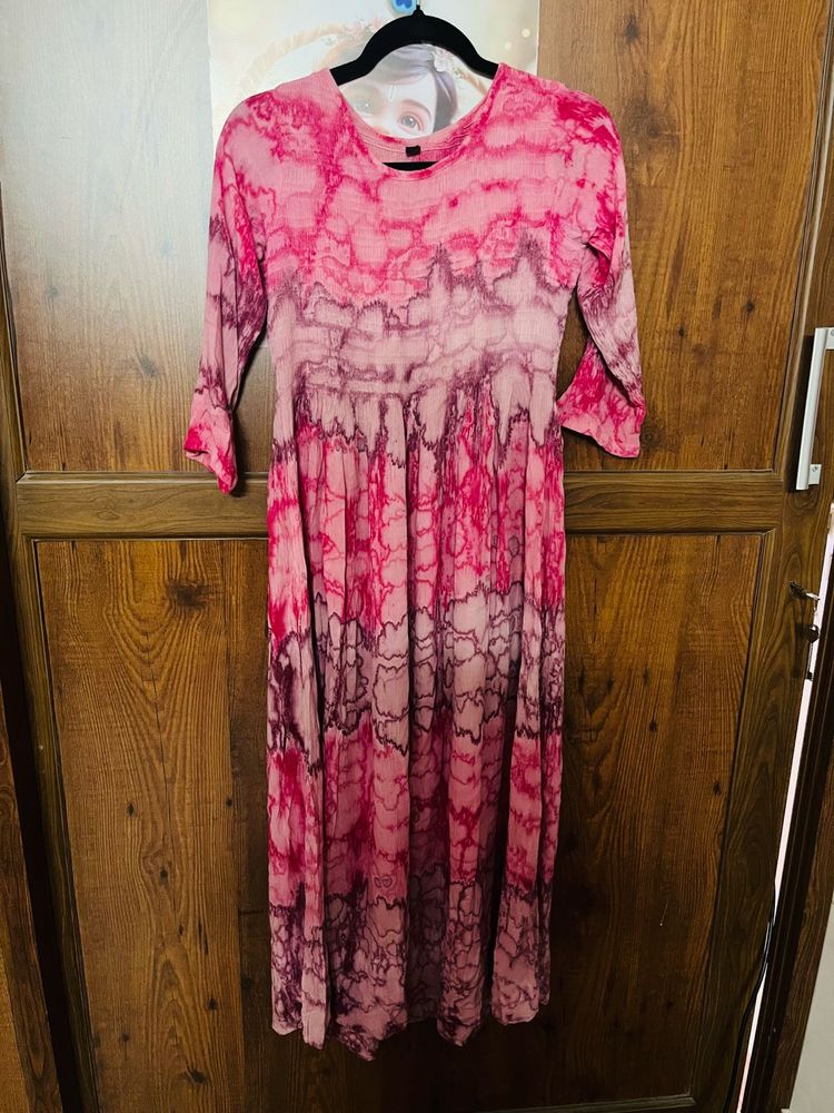Pink Tie-Dye dress or kurta