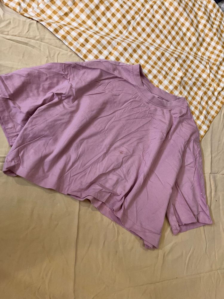 Lavender Cropped T-Shirt
