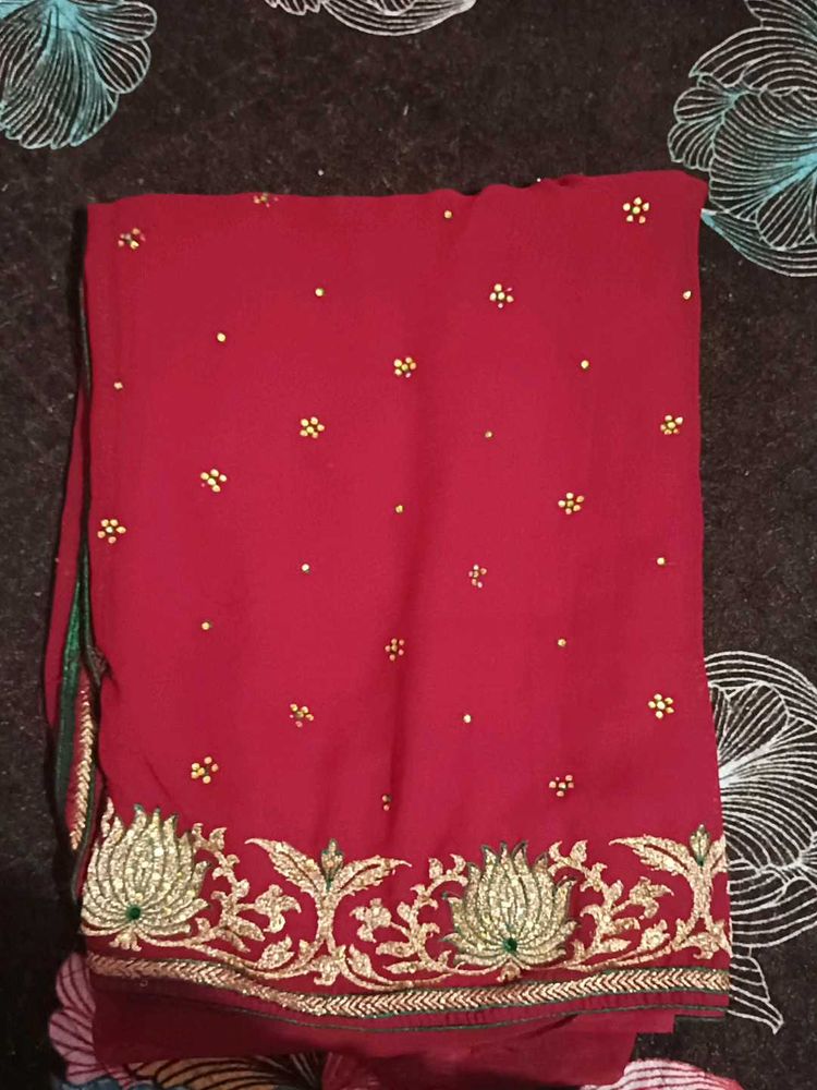 Elegant Red Saree