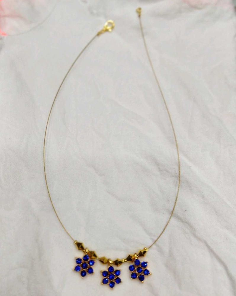 Blue Flower Necklace
