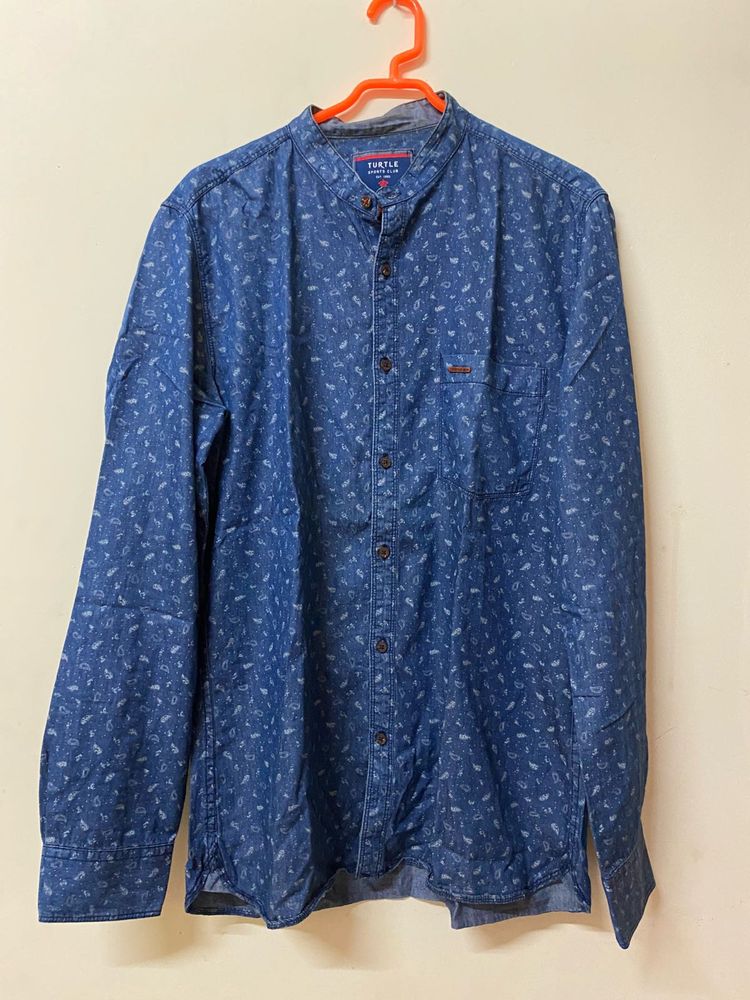 Blue Printed Shirt