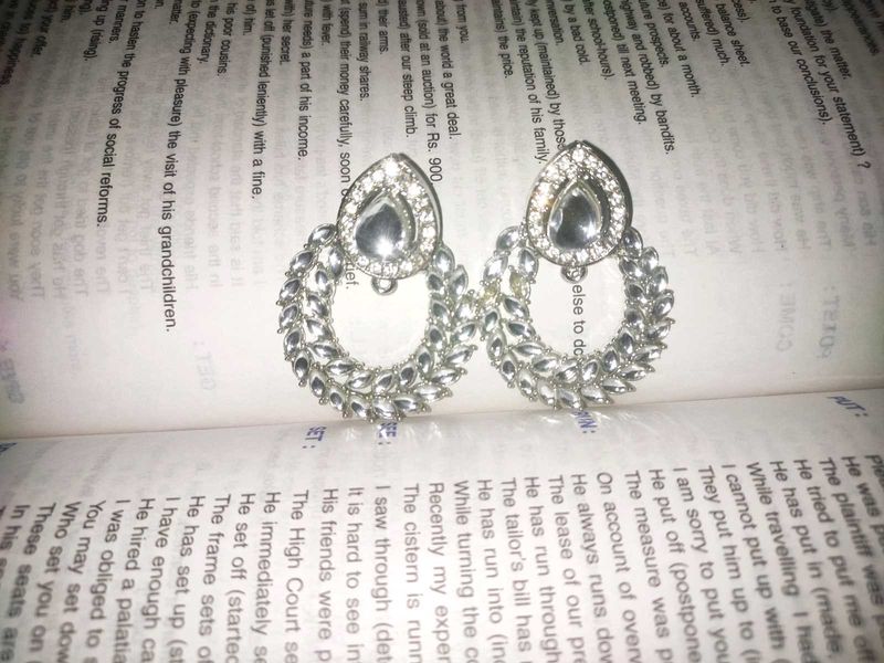 Silver Leaf Drop Earrings