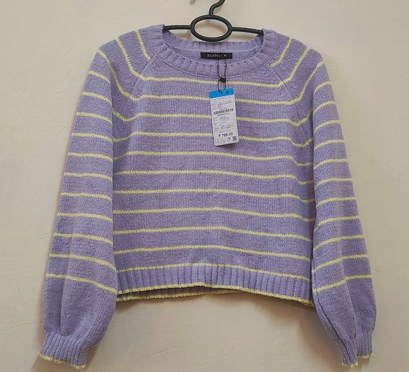 Zudio Crop Lavender Pullover