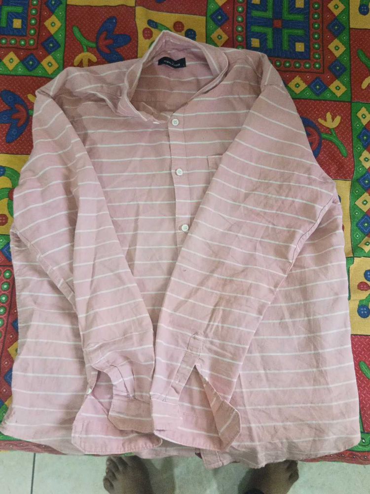 Striped Pink Casual Shirt