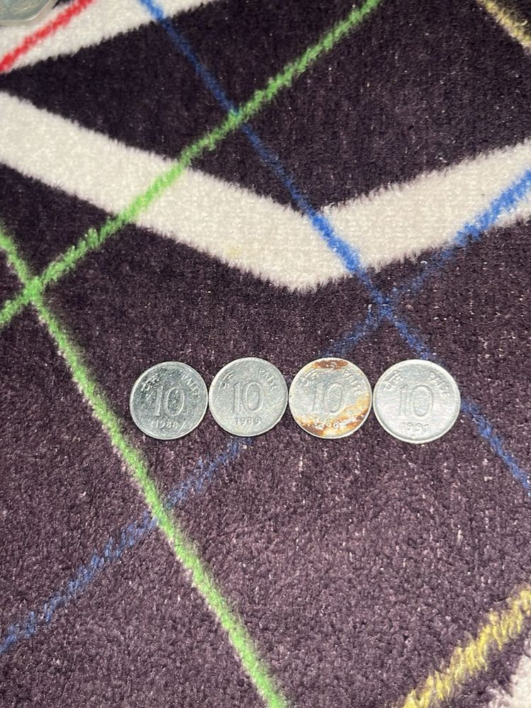 Vintage 1989 Malaysian 10 Sen Coins