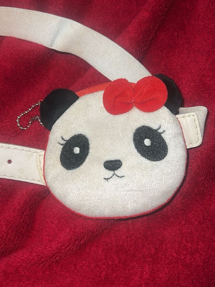 Cute Panda Plush Belt Bag