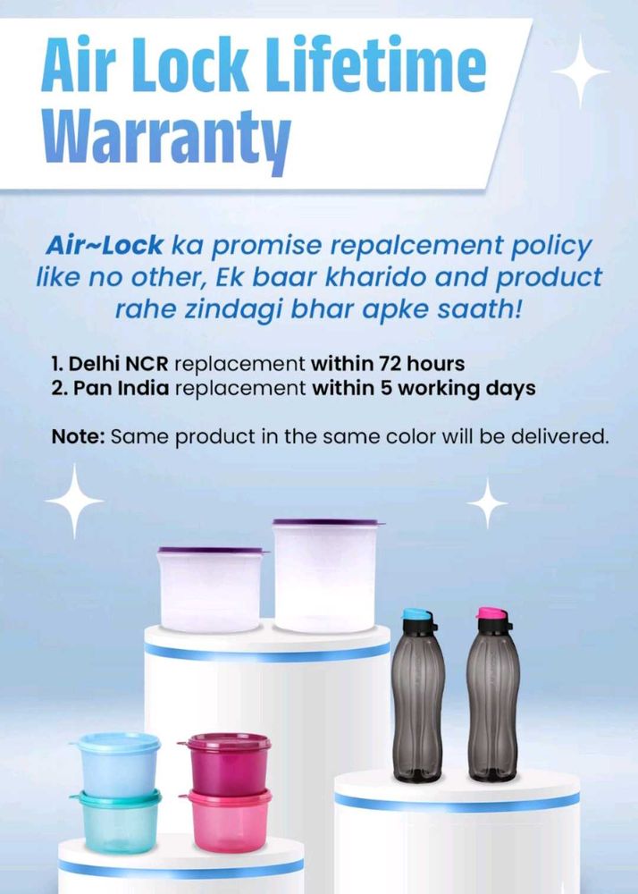 Air Lock Lifetime Warranty Containers