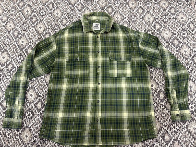Green Plaid Flannel Shirt